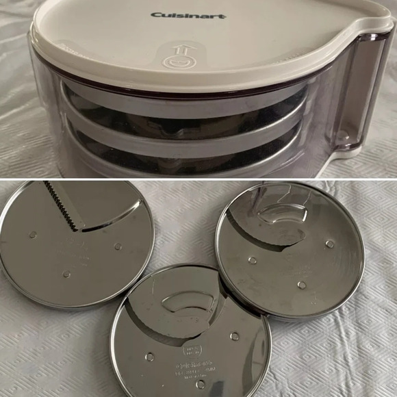 Cuisinart Food Processor DLC-8 DLC-10 Disc Holder + 3 Blades 842TX 833TX 844TX - Picture 1 of 13